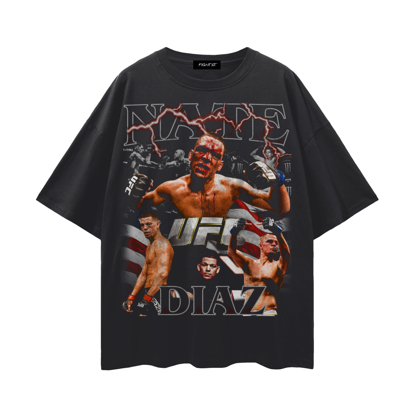 Nate Diaz Streetwear Loose Drop Shoulder T-Shirt