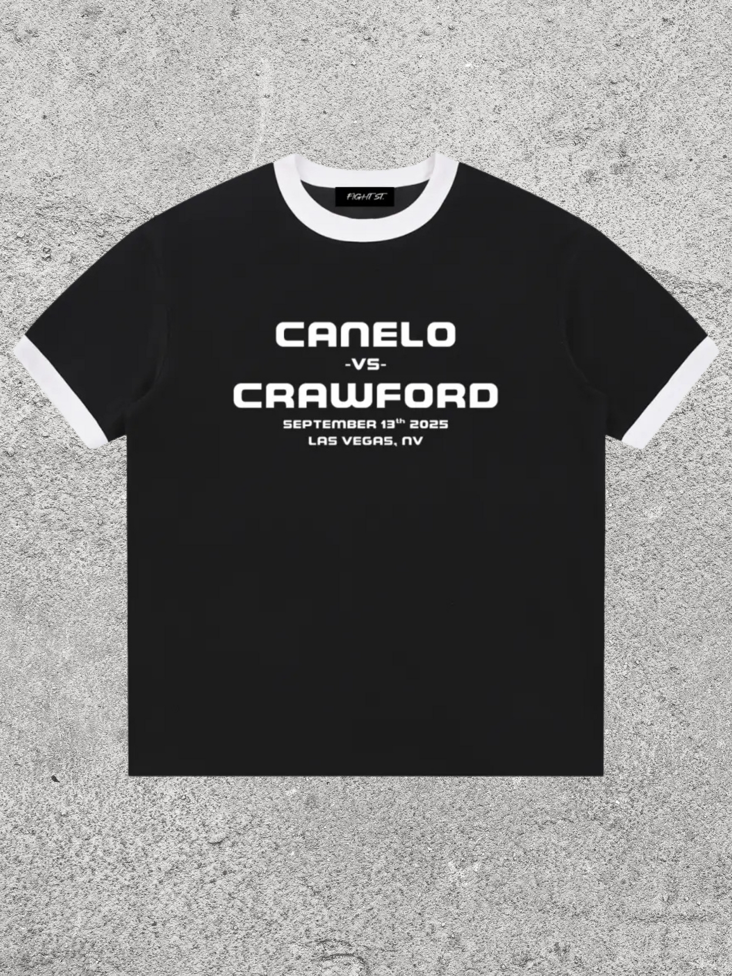 Canelo vs Crawford Edge Ribbed Crewneck T-Shirt