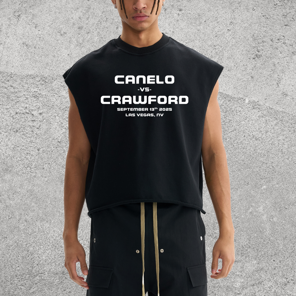 Canelo vs Crawford French Terry Boxy Tank Top
