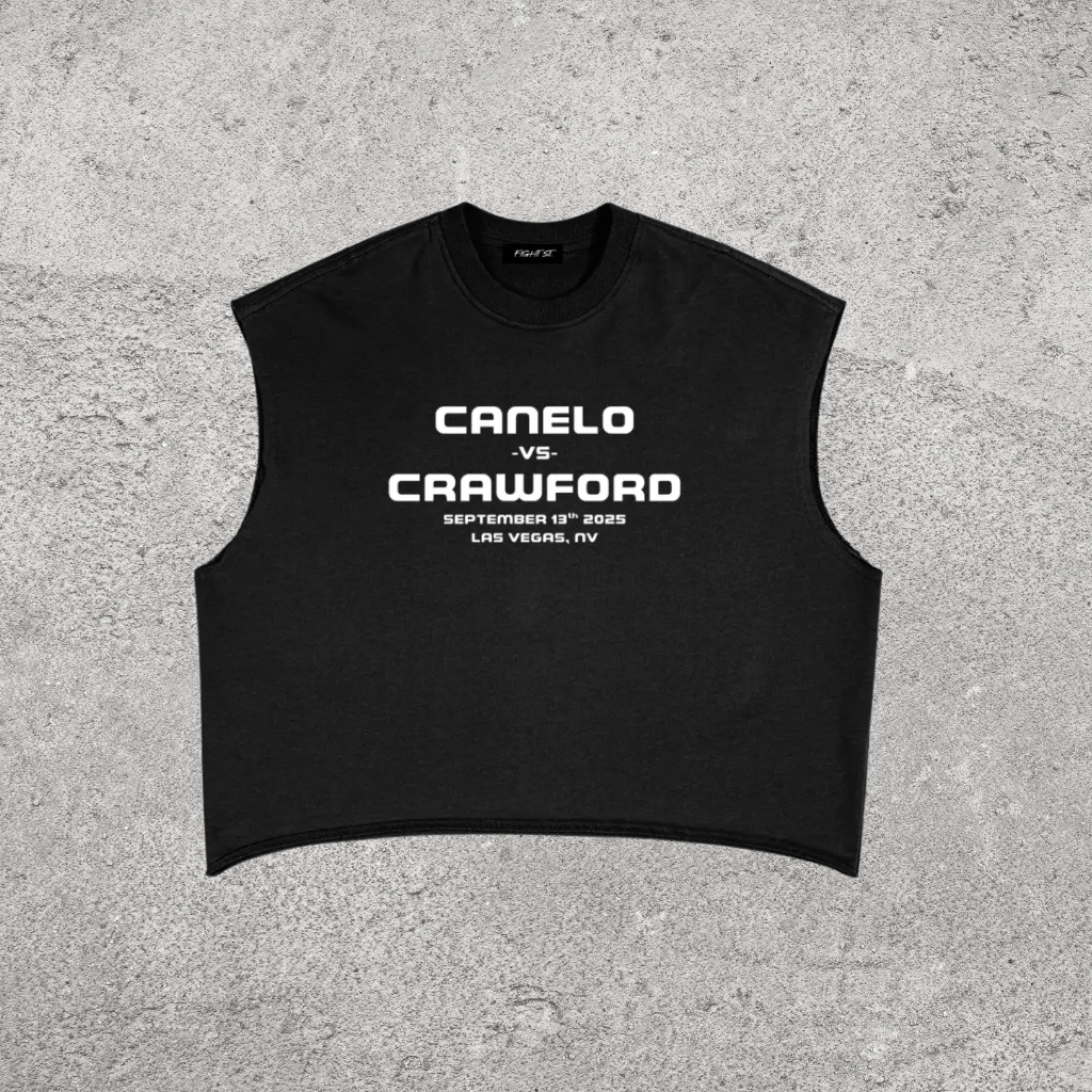 Canelo vs Crawford French Terry Boxy Tank Top