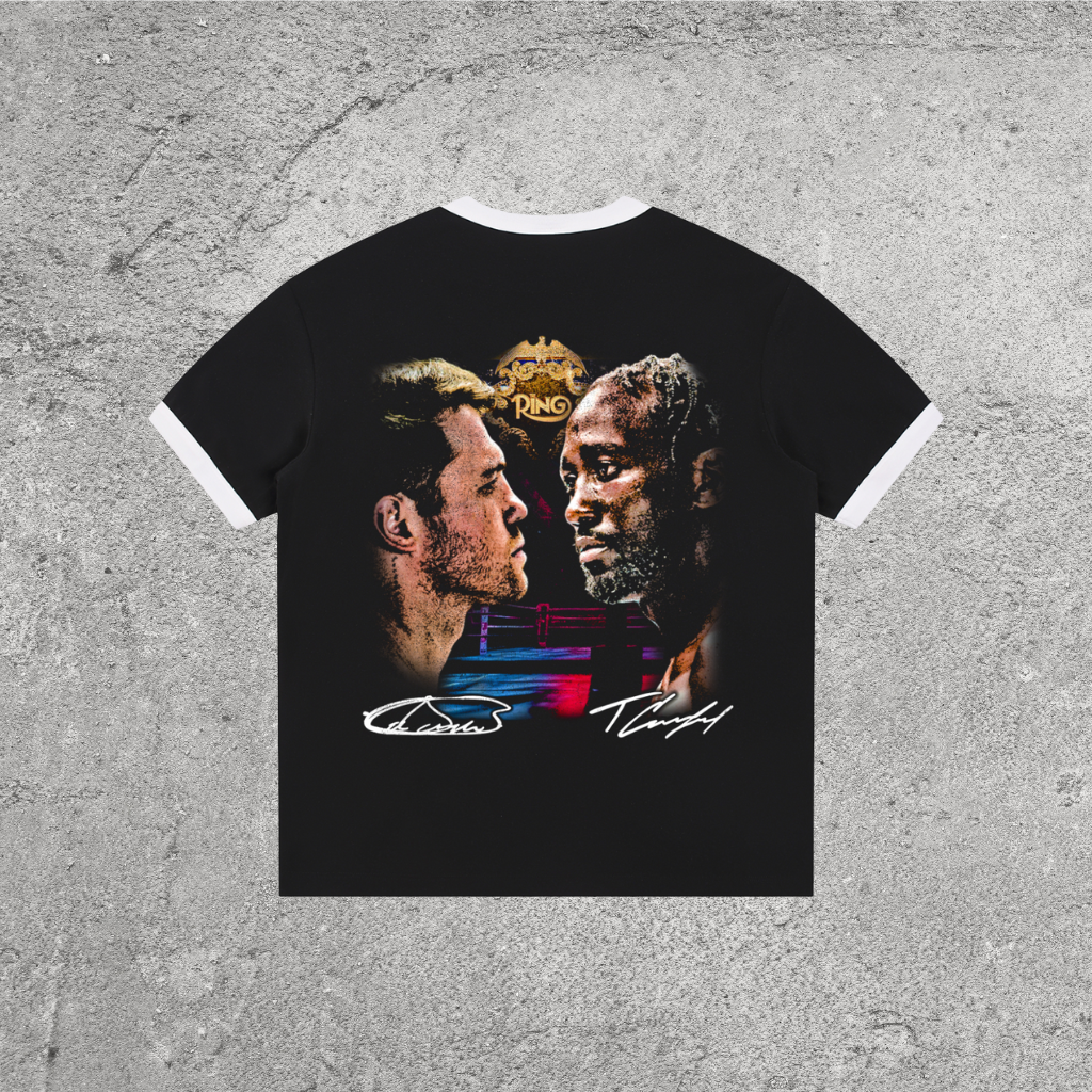 Canelo vs Crawford Edge Ribbed Crewneck T-Shirt