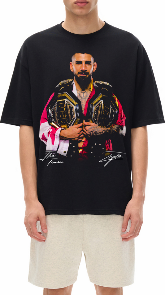 Ilia Topuria Streetwear Loose Drop Shoulder T-Shirt