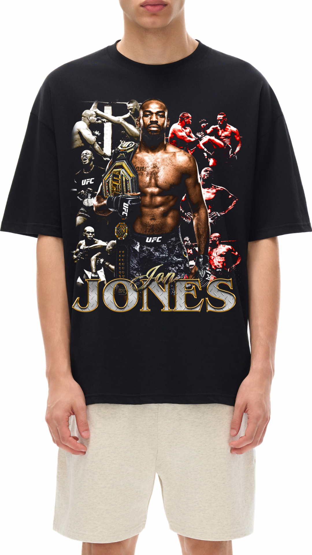 Jon Jones Streetwear Loose Drop Shoulder T-Shirt