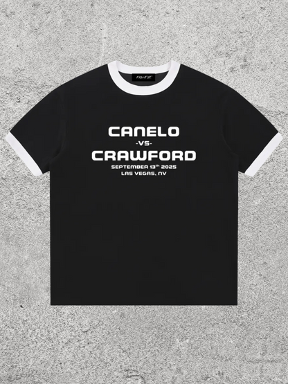 Canelo vs Crawford Edge Ribbed Crewneck T-Shirt