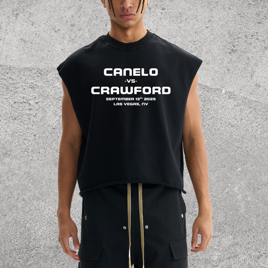 Canelo vs Crawford French Terry Boxy Tank Top
