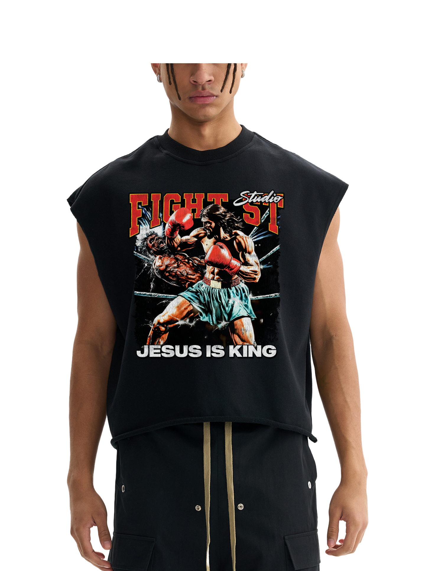 Fight St. French Terry Boxy Tank Top